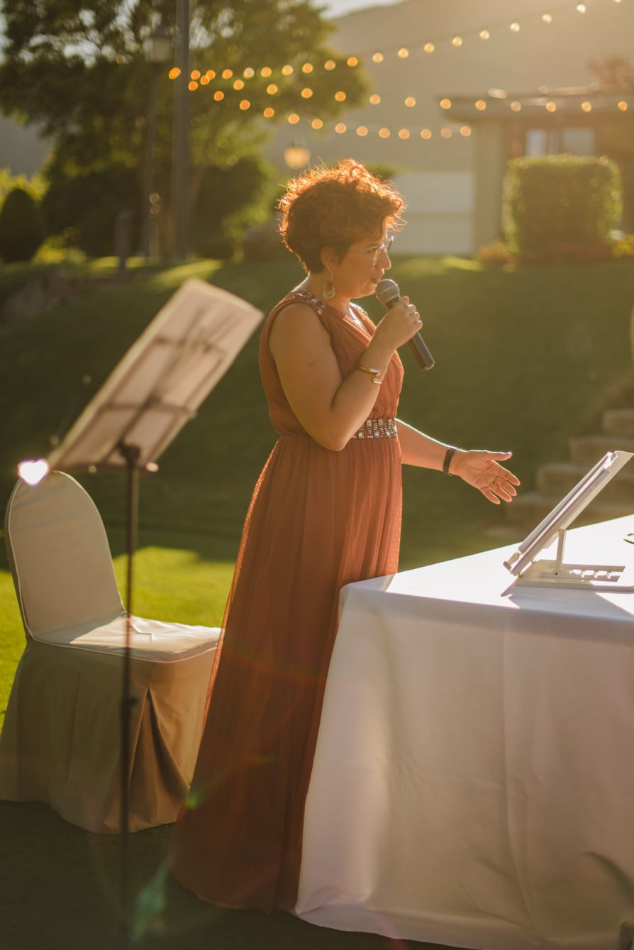 Laura officiating ceremony